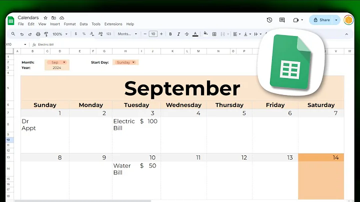 How to make a dynamic calendar in Google Sheets