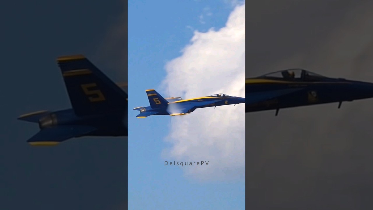 TRANSONIC F/A-18 Super Hornet in slow motion. If you look closely 🧐, you can see the sound waves.