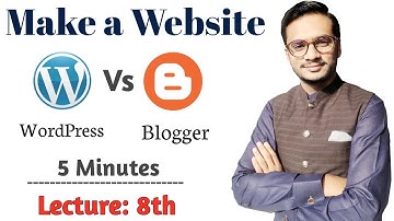 How To Make a Website on Blogger Or WordPress in 2022 || Lecture No 8
