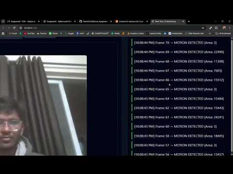 Real-Time Motion Detection System | OpenCV + Flask + WebSockets Demo
