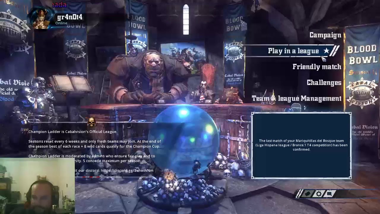 Liga Super Blitz: Cuarta Jornada Silvanos vs Oscuros (RotHaar)