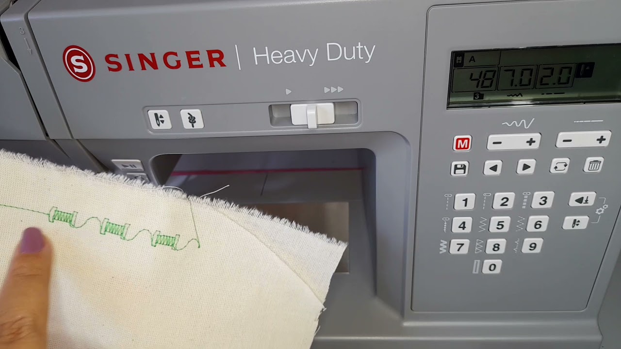 Um pouco sobre a singer 6705 Heavy Duty,costurando malha,ponto decorativo, palavras