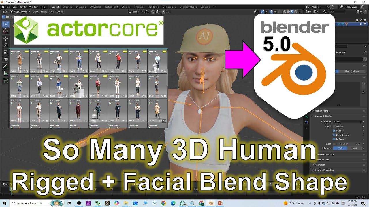 Blender - Many 3D Human Ready for your Animation | ActorCore Pipeline # ...