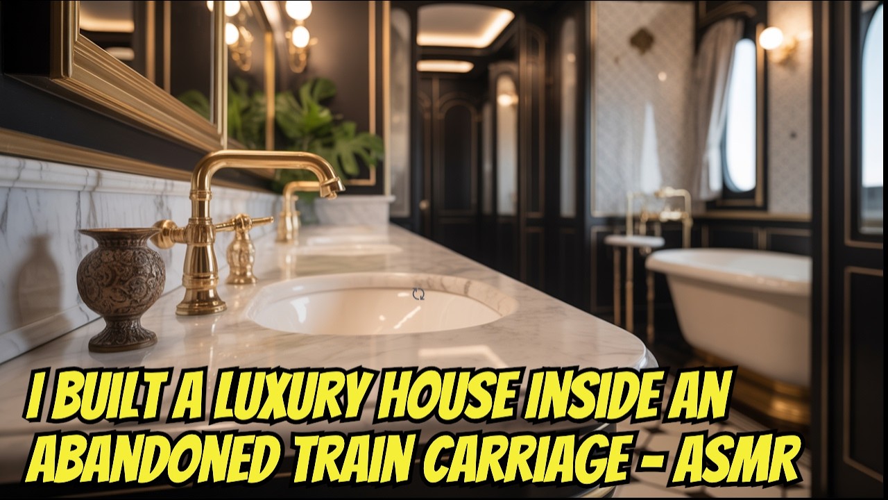 I Built a Luxury House Inside an Abandoned Train Carriage - ASMR