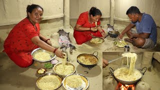 How To Make Chicken Thukpa Village Style || THUKPA || Village Noodles Preparing And Having