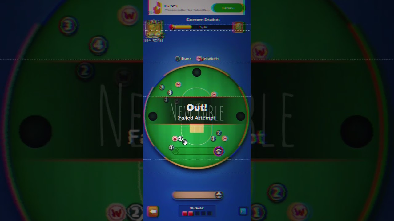 Carrom Pool New Table CARROM  CRICKET Gameplay 💣 