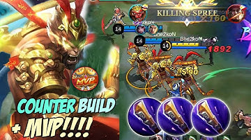 SUN PLAY NEW FOUND BEST COUNTER BUILD VS META LAPULAPU#bhe2kon #sunml #sun #mobilelegends