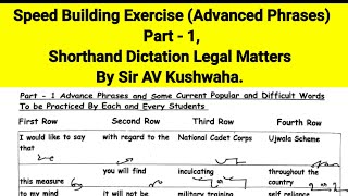 Speed Building Advance Phrases Part 1Build Your Speed In Monthssmart Practiceby Sir Av Kushwaha