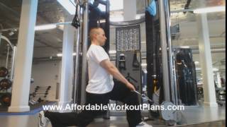 Cable Lunges (leg exercise)