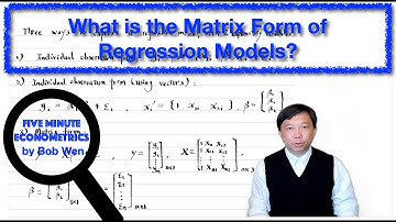 What is the Matrix Form of Regression Models? | Five Minute Econometrics | Tutorial | Topic 20