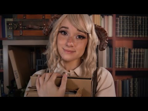 ASMR Friendly Tiefling Shows You Magical Spells (Soft Speaking and Crinkly Paper)