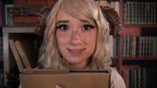 ASMR Friendly Tiefling Shows You Magical Spells (Soft Speaking and Crinkly Paper)