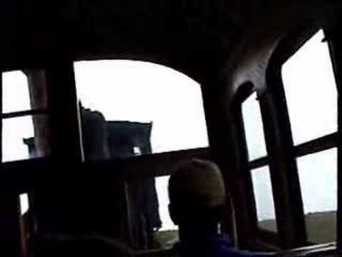 A ride down the side of Mount Washington in NH on the cog railroad in August 2000.