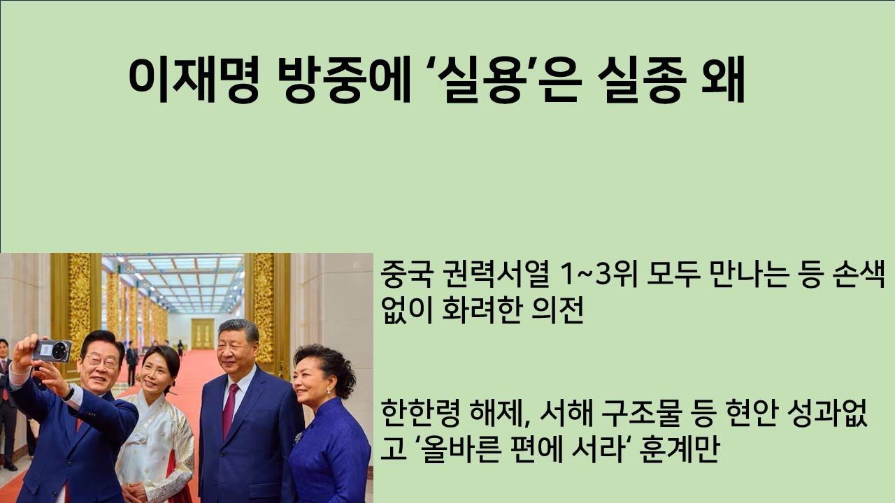 [최병묵의 팩트] 이재명 방중, '실용'이 '실종'된 이유