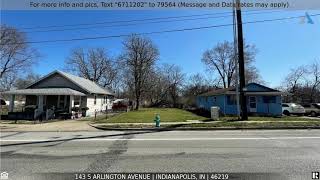 Priced at $12,500 - 143 S ARLINGTON Avenue, Indianapolis, IN 46219