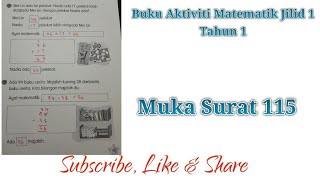 Buku Aktiviti Matematik Jilid 1 Tahun 1 Muka Surat 115 KPM