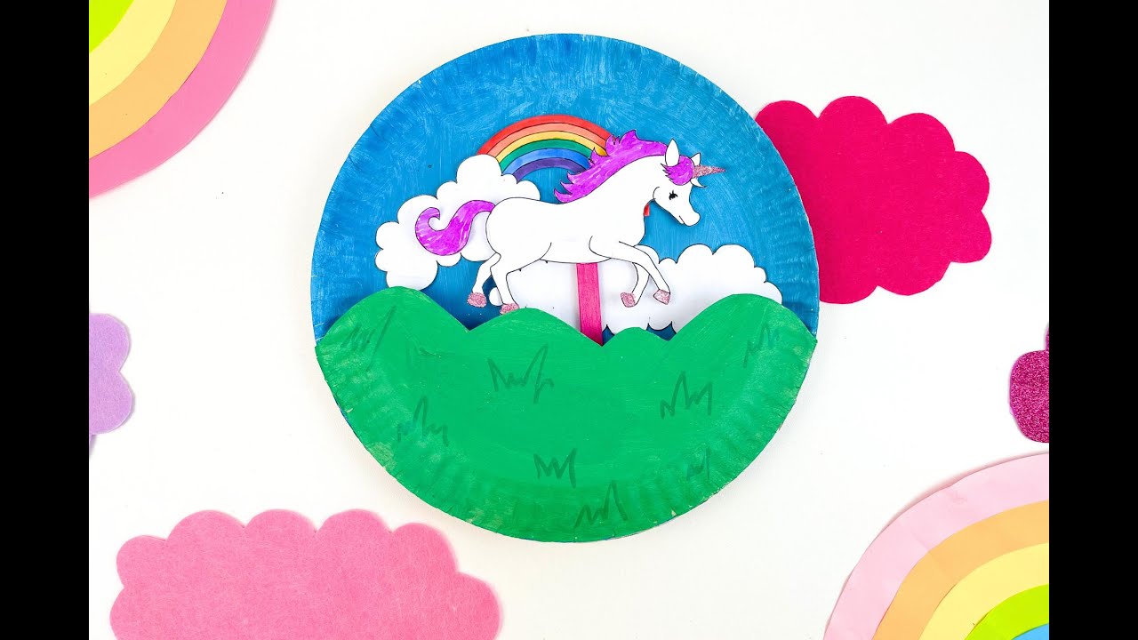 Unicorn Puppet Craft (Free Printable Template) - YouTube