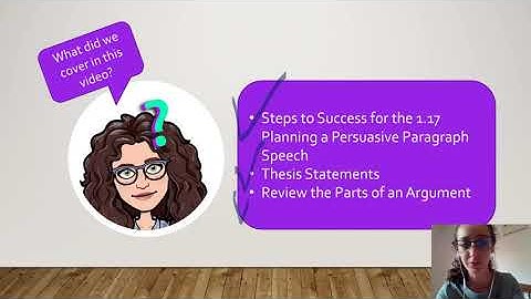 ENG 108B Week 3 Video Lesson: Unit 1 Planning a Persuasive Speech