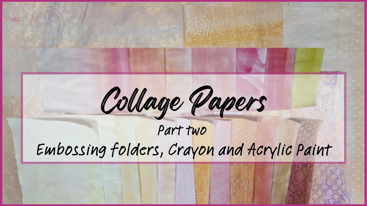 Коллаж из бумаги с использованием папок для тиснения и акриловых красок.