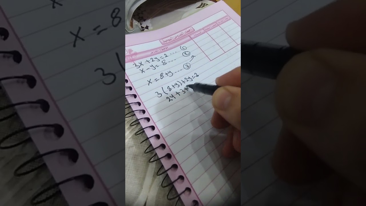 حل المعادلات بالتعويض 