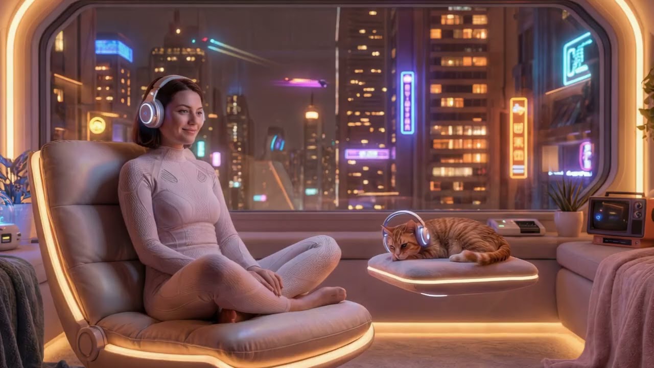 Chill Beats to Relax & Focus | Futuristic City Night