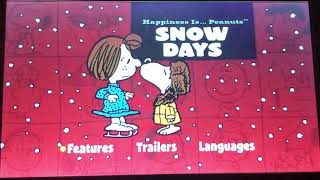 Happiness Is. Peanuts Snow Days 2011 Dvd 2013 Reprint Menu Walkthrough