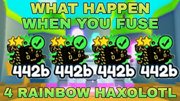 What happen when you fuse 4 rainbow haxolotl| pet simulator x | HAKDOGFUSINGMETHOD
