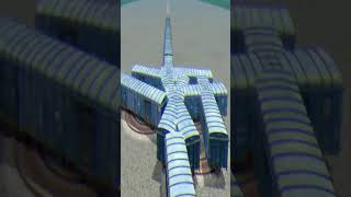 Craziest Massive Train Passing On Unique Bumpy Tracks 💥🤯 BeamNG.Drive Train simulator 3D #shorts