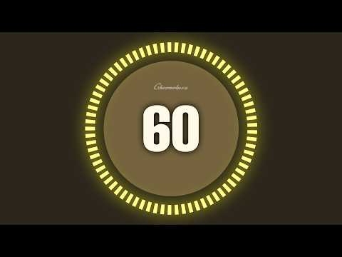 60 Second Timer 🟡 Epic Glow Ring Countdown | Champagne Gold