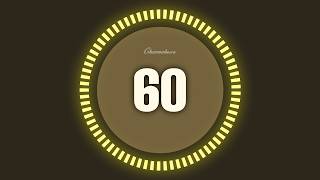 60 Second Timer 🟡 Epic Glow Ring Countdown | Champagne Gold