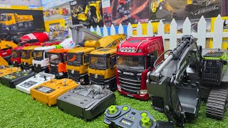 RC TRUCK KONSTRUKSI, TRUK MOLEN HUINA , DUMP TRUCK , TRUCK TRAILER SCANIA, EXCAVATOR CAT, Mobil Truk