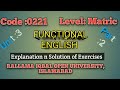 Functional English Matric Course Code 221 unit 3.Talking About HealthEnvironment/ Part 2 /AIOU