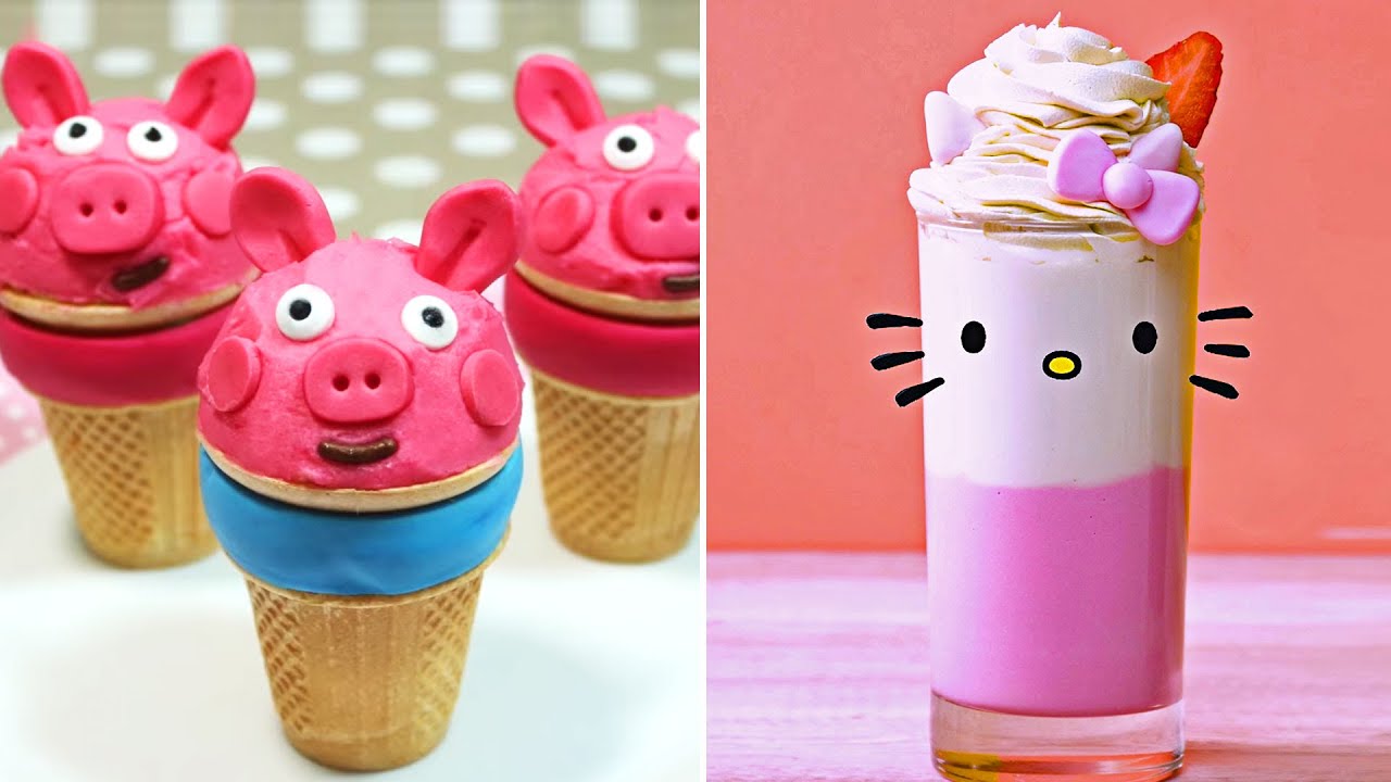 TOP Cartoon Desserts   CREATIVE Cake Decorating Ideas   Peppa Pig Ice Cream & more