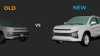 Front bumper modified design in blender | OLD vs NEW