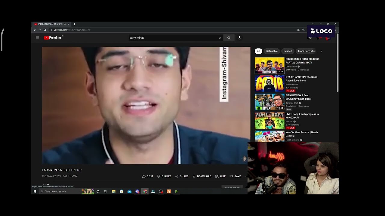 8bit mamba and Krutika plays reaction     on carryminati new video 