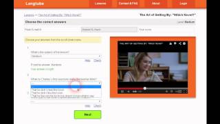 Langtube - Choose the correct answer - video tutorial