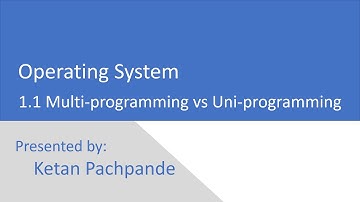 Operating System - 1.1 Multi-Programming Vs Uni-Programming