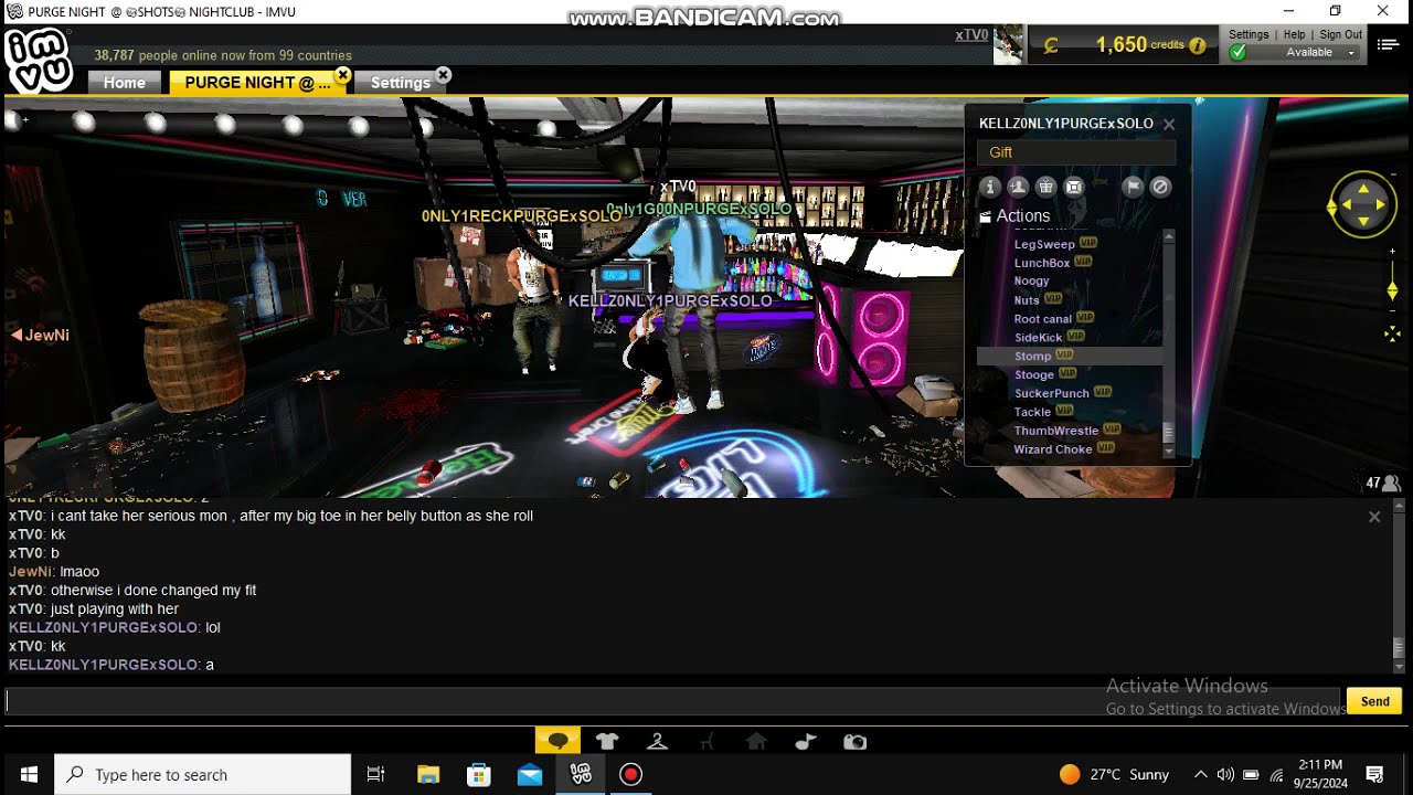 KELLZ, GOT PURGED NEXT TIME PLAY WITH YO MAMA: IMVU Stomp.