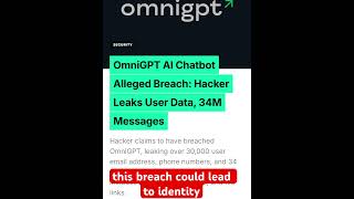 OmniGPT has allegedly been leaked #cybersecurity #news #dataleak