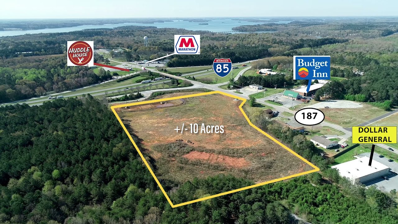 I85 & HWY 187 Exit 14 Land for Sale McCOY WRIGHT Drone Video YouTube