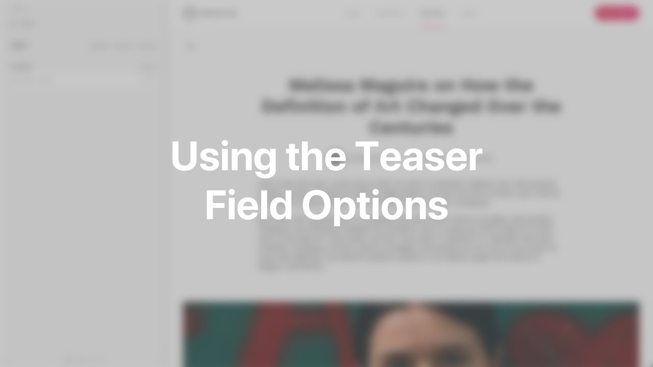 Using the Teaser Field Options | YOOtheme Documentation (Joomla) - YouTube