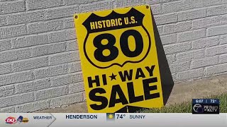East Texas merchants begin set up for historic Hwy 80 Garage Sale