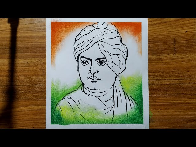 Portrait of Swami Vivekananda - The Craft - Drawings & Illustration, People  & Figures, Past & Historical Figures - ArtPal