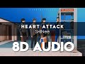 Shinee  heart attack 8d audio use headphones  romanized lyrics