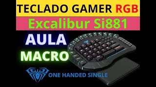 Teclado Mecânico Gamer RGB - Uma Mão - One Handed - Com Macro e Software - Aula Excalibur Si881 screenshot 2