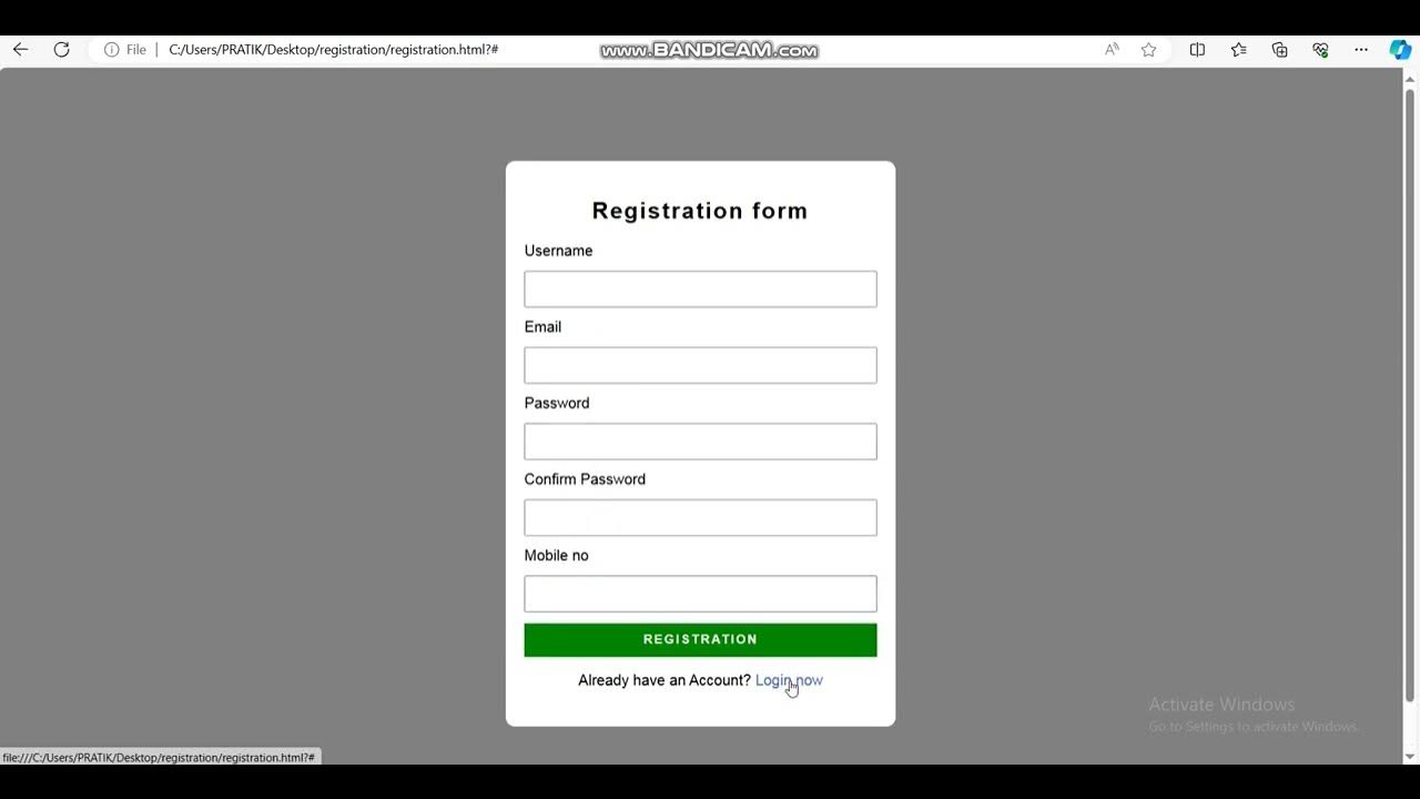 Registration form design in html and css || How to Create Registration ...