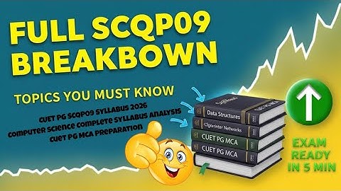 CUET PG SCQP09 Syllabus 2026 | Computer science Complete Syllabus Analysis | Cuet PG MCA Preparation