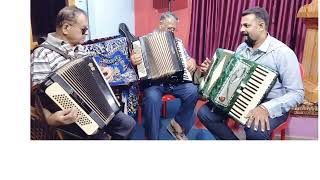 Humbled to play with legendary accordion players Rev. Issac and Sri. Patrick Alexander Rozario. Resimi