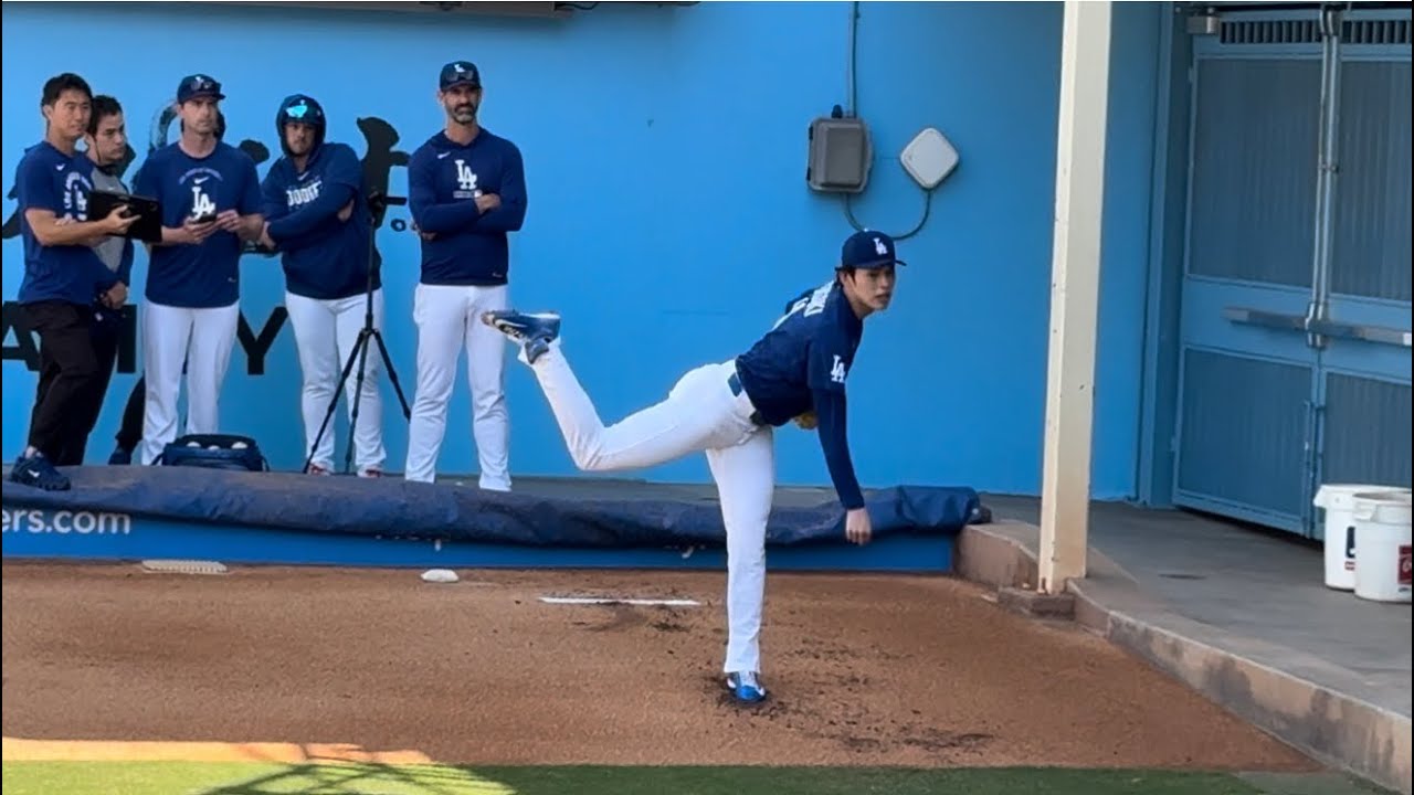 ロウキ！近い！】ブルペン・ピッチング！【1番DH・大谷翔平選手
