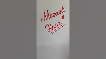 ✨ Cursive Name Art | Stylish Name Writing in Cursive | Calligraphy for Beginner #shorts#Manreet kaur